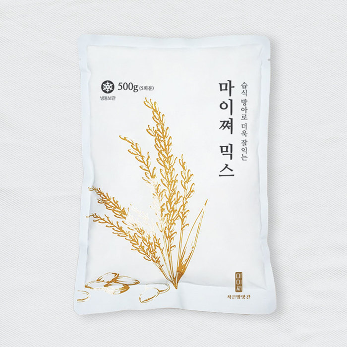습식 쌀가루 1kg (백설기), (무설탕500gx2봉) 마이쪄믹스 국산 냉동